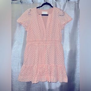 Anthropologie Somerset Mini Dress Pink Eyelet